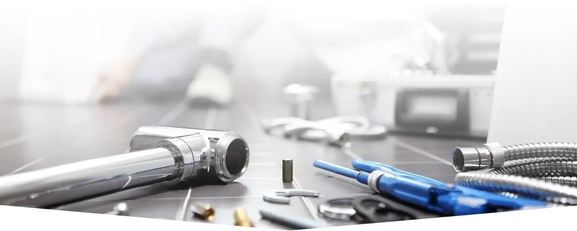 A table with some tools and a telescope